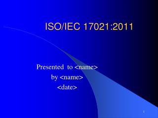 ISO/IEC 17021:2011