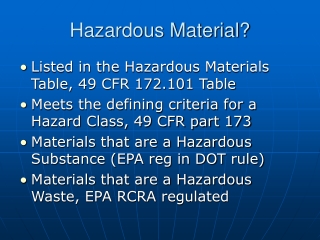 Hazardous Material?