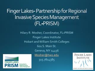 Finger Lakes- Partnership for Regional Invasive Species Management (FL-PRISM)