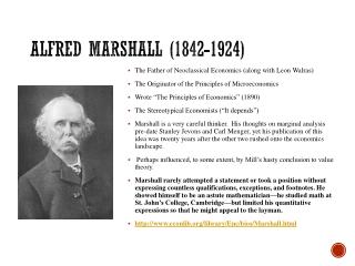 PPT - Alfred Marshall (1842-1924) PowerPoint Presentation, free download -  ID:1559608