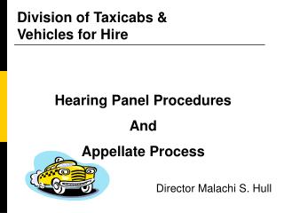 Division of Taxicabs & Vehicles for Hire