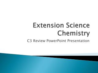 Extension Science Chemistry