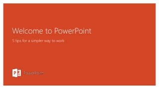 Welcome to PowerPoint