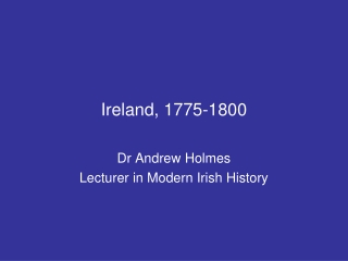 Ireland, 1775-1800