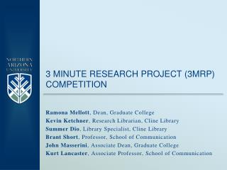 3 Minute research project (3MRP) Competition