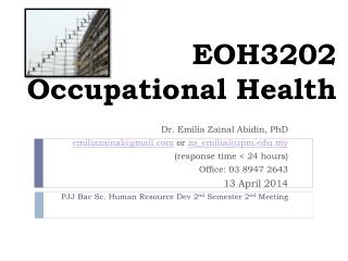 EOH3202 Occupational Health