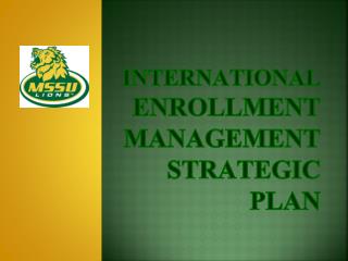 International Enrollment Management Strategic Plan