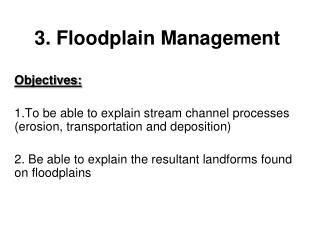 floodplain management