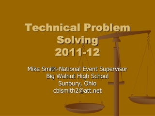 Technical Problem Solving 2011-12