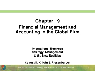 International Business Strategy, Management & the New Realities Cavusgil, Knight & Riesenberger