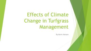 Effects of Climate Change in Turfgrass Management