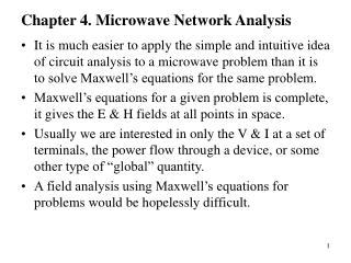Chapter 4. Microwave Network Analysis