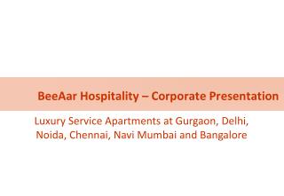 BeeAar Hospitality – Corporate Presentation