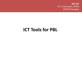 ICT Tools for PBL