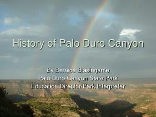 History of Palo Duro Canyon