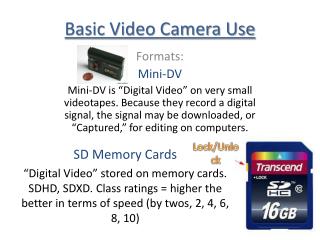 Basic Video Camera Use