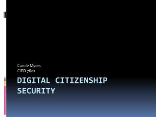 Digital Citizenship Security