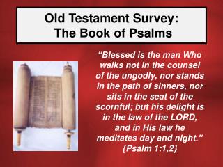 Old Testament Survey: The Book of Psalms
