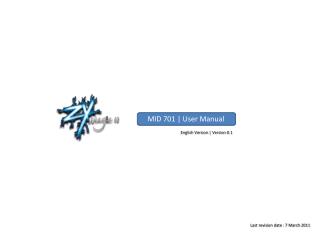 MID 701 | User Manual