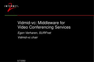 Vidmid-vc: Middleware for Video Conferencing Services