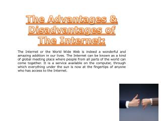 powerpoint presentation on internet advantages and disadvantages