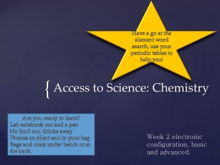 Access to Science: Chemistry