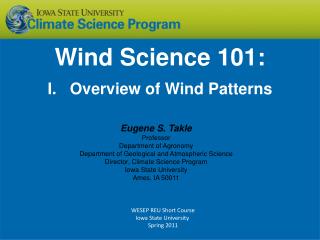 Wind Science 101: I. Overview of Wind Patterns
