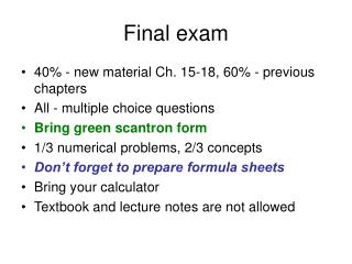 Final exam