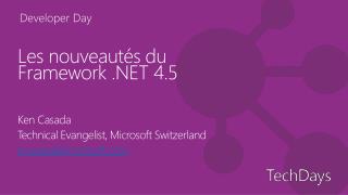 Les nouveautés du Framework .NET 4.5