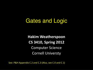 Gates and Logic