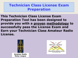 Technician Class License Exam Preparation