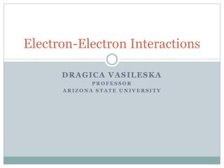 Electron-Electron Interactions