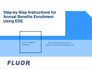 Step-by-Step Instructions for Annual Benefits Enrollment Using ESS
