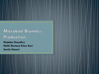Microbial Biomass Production