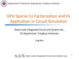 GPU Sparse LU Factorization and Its Application in Circuit Simulation
