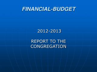 FINANCIAL-BUDGET