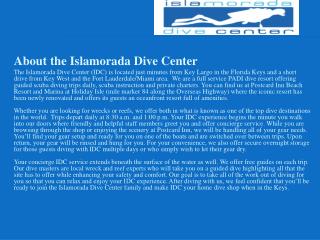 About the Islamorada Dive Center