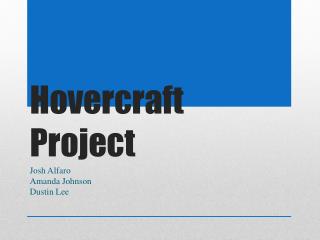 Hovercraft Project