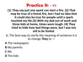 Practice It! - #1