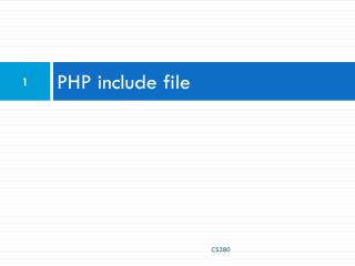 PHP include file