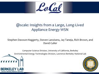 @scale: Insights from a Large, Long-Lived Appliance Energy WSN