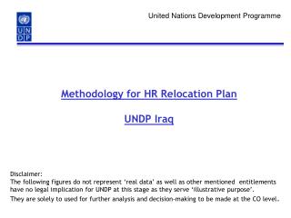 Methodology for HR Relocation Plan UNDP Iraq