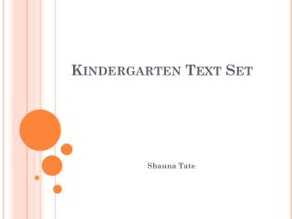 Kindergarten Text Set