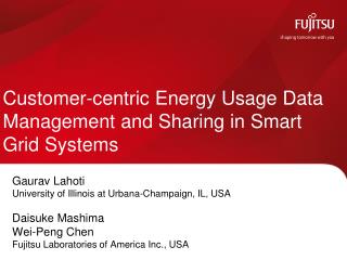 Customer-centric Energy Usage Data Management and Sharing in Smart Grid Systems