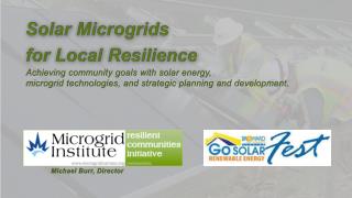 Solar Microgrids for Local Resilience