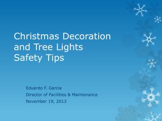 Christmas Decoration and Tree Lights Safety Tips