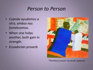 Person to Person