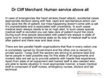 dr cliff merchant: human service above all