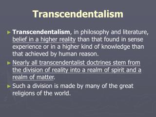 Transcendentalism