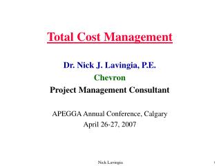Total Cost Management